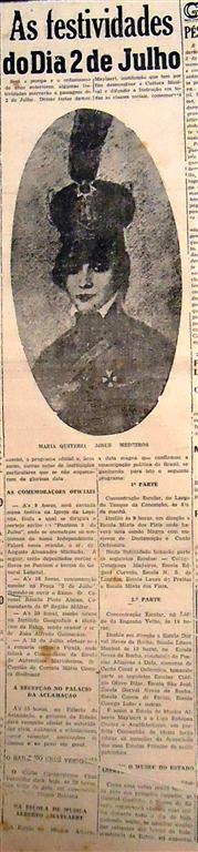 Maria Quitéria Giornale Diario da Bahia 02.07.1941